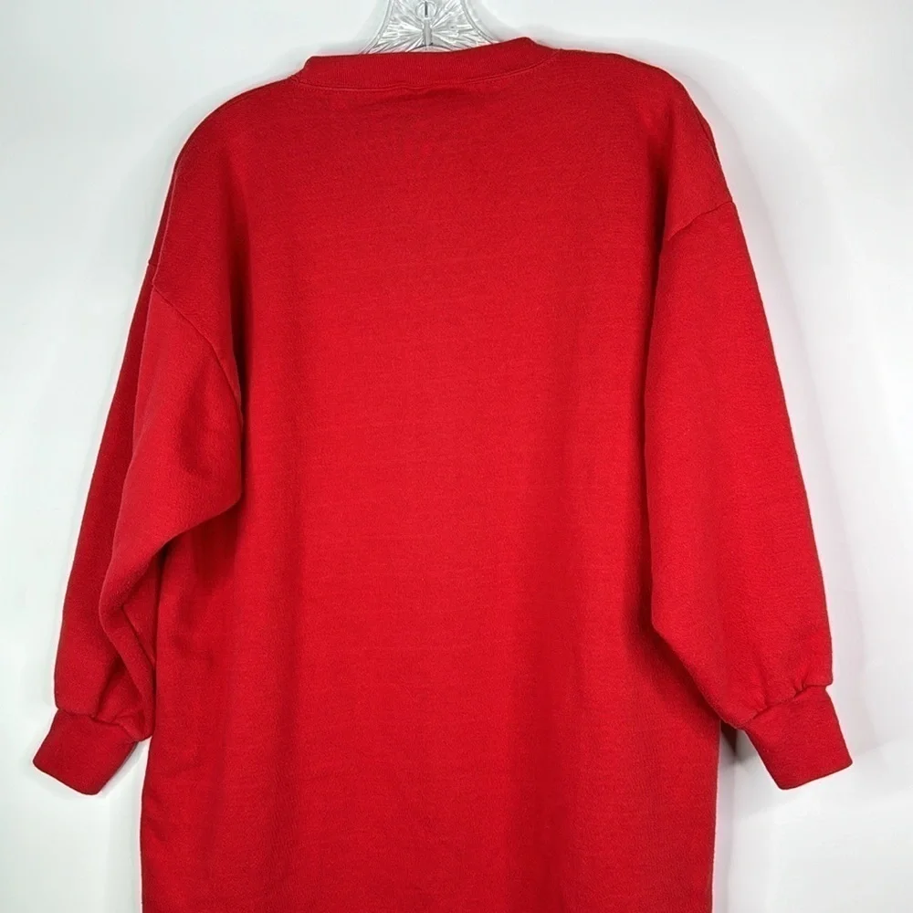 Gopher Sport Vintage Christmas Goose Red Long Sleeve Pajama Nightgown Size Large